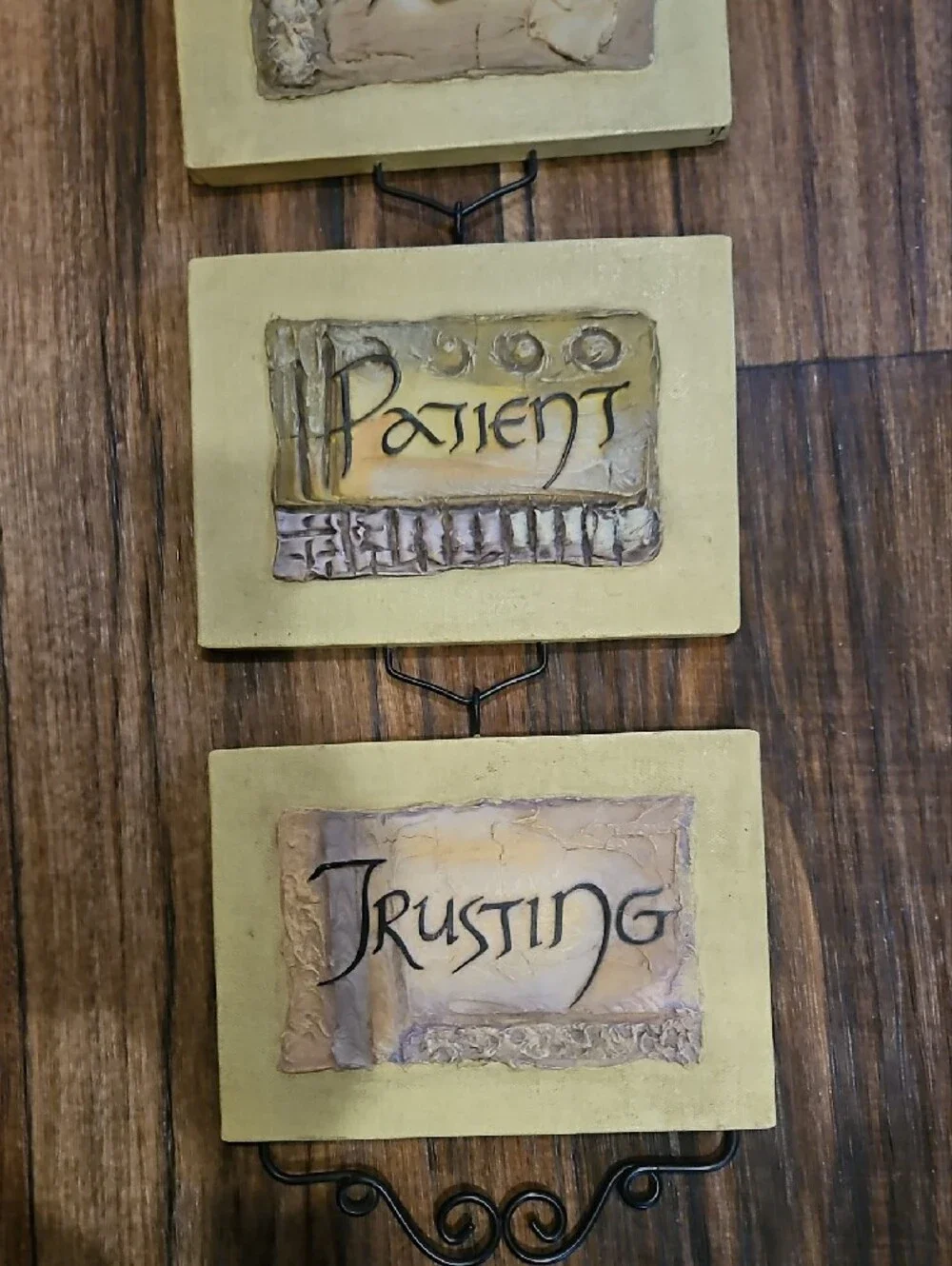 'Love Kind Patient Trusting' Wall Plaque Set